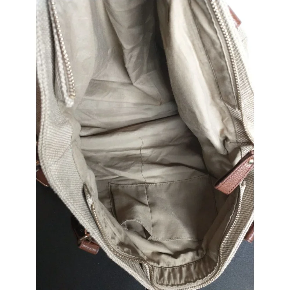 BDG Urban Outfitters Canvas Messenger Bag, leather buckle detail